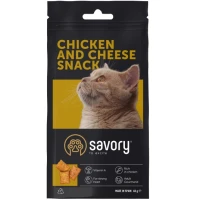 SAVORY Snack Chicken and Cheese Ласощі для вибагливих котів (з куркою та сиром)