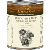 HUBERTUS GOLD Влажный корм для взрослых собак всех пород (с кроликом, курицей, пшеном и морковью)
