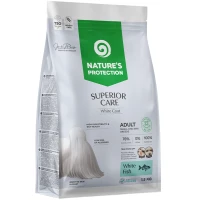 NATURE'S PROTECTION Superior Care White Dogs Grain Free Сухий корм для дорослих собак малих порід з білою шерстю (з білою рибою)