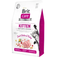 BRIT CARE Kitten Healthy Growth and Development Сухий гіпоалергенний корм для кошенят (з куркою та індичкою)