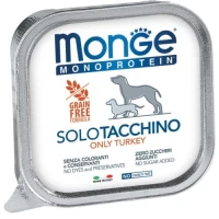 MONGE Dog SOLO 100% Monoprotein Вологий корм для дорослих собак усіх порід (з індичкою)