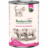 BASKERVILLE Вологий корм для кошенят (з телятиною та чорницею)