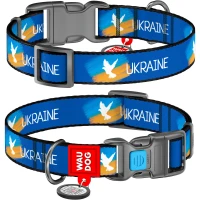 COLLAR WAUDOG Nylon Нашийник для собак з QR паспортом "Прапор"