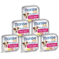 MONGE Dog Fruit Вологий корм для дорослих собак усіх порід (зі свининою та ананасом)