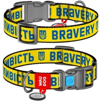 COLLAR WAUDOG Nylon Нашийник для собак з QR паспортом "Сміливість"