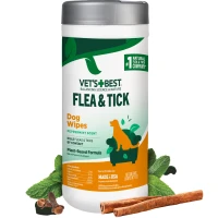 VET`S BEST Flea&Tick Wipes Вологі серветки для собак від комах