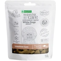 NATURE'S PROTECTION Superior Care White Dogs Intestinal Care Ласощі для дорослих собак із білим забарвленням (з білою рибою та рисом)