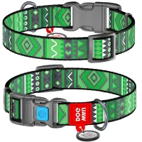 COLLAR Waudog Nylon M Нашийник для собак з QR-паспортом "Етно"