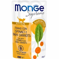 MONGE Cat Kitten Вологий корм для кошенят (з тунцем, шпинатом та молодою морквою) MONGE Cat Kitten Вологий корм для кошенят (з тунцем, шпинатом та молодою морквою)