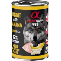 ALPHA SPIRIT Rabbit With Banana Вологий корм для дорослих собак усіх порід (з кроликом та бананами)