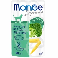 MONGE Cat Adult Вологий корм для дорослих котів (з тунцем, броколі та молодою кукурудзою) MONGE Cat Adult Вологий корм для дорослих котів (з тунцем, броколі та молодою кукурудзою)