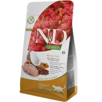 FARMINA Cat N&D Grain Free Quinoa Skin&Coat Сухий корм для підтримки здоров’я шкіри та шерсті у котів (з перепелом, кіноа, кокос та куркума)