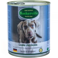 BASKERVILLE Влажный корм для взрослых собак всех пород (с ягненком и петухом)