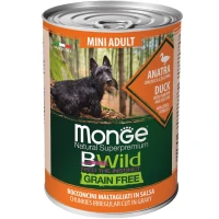 MONGE Dog Wet Bwild Mini Adult Вологий корм для дорослих собак малих порід (з качкою, гарбузом та цукіні)