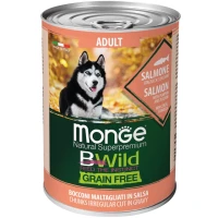 MONGE Dog Wet Bwild Adult Вологий корм для дорослих собак усіх порід (з лососем, гарбузом та цукіні)