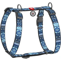 COLLAR WAUDOG Nylon H-образная шлейка для собак с QR-паспортом "Этно"