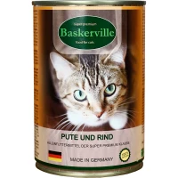 BASKERVILLE Вологий корм для дорослих котів усіх порід (з індичкою та яловичиною)
