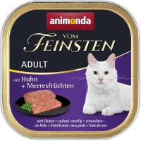 ANIMONDA Vom Feinsten Вологий корм для дорослих котів (з куркою та морепродуктами)