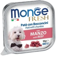 MONGE Dog Fresh Вологий корм для дорослих собак усіх порід (з яловичиною)