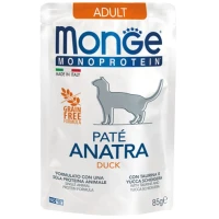 MONGE Cat Monoprotein Adult 100% Вологий корм для дорослих котів (з качкою)