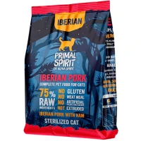 PRIMAL SPIRIT Iberian Pork Cat Сухий корм для дорослих стерилізованих котів та котів із зайвою вагою (з іберійською свининою та шинкою)