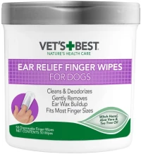 VET`S BEST Ear Relief Finger Wipes Вологі серветки для чищення вух собак
