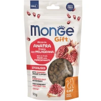 MONGE Gift Cat Sterilised Ласощі для дорослих стерилізованих котів (з качкою та гранатом)