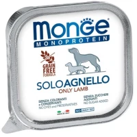 MONGE Dog SOLO 100% Monoprotein Вологий корм для дорослих собак усіх порід (з ягням)