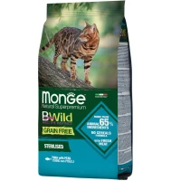 MONGE Cat Bwild Grain Free Sterilised Сухий корм для стерилізованих котів усіх порід (з тунцем)