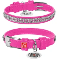 COLLAR WAUDOG Glamour Нашийник для собак з QR паспортом "Полотно страз"
