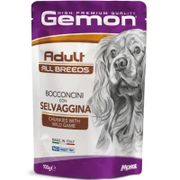 MONGE GEMON Dog Wet Adult Вологий корм для дорослих собак усіх порід (з м'ясом диких тварин)