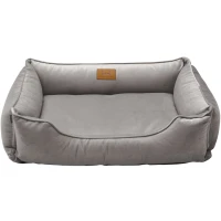 HARLEY AND CHO Лежанка для собак та котів Dreamer Velur Gray