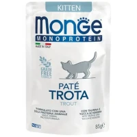 MONGE Cat Monoprotein Kitten 100% Вологий корм для кошенят (з фореллю)