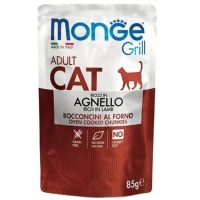 MONGE Cat Grill Adult Вологий корм для дорослих котів (з ягням)