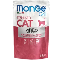 MONGE Cat Grill Sterilised Вологий корм для дорослих стерилізованих котів (з телятиною)