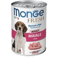 MONGE Dog Fresh Влажный корм для взрослых собак всех пород (со свининой)
