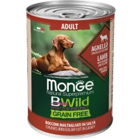 MONGE Dog Wet Bwild Adult Вологий корм для дорослих собак всіх порід (з ягням, гарбузом та цукіні)