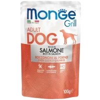 MONGE Dog Grill Вологий корм для дорослих собак усіх порід (з лососем)