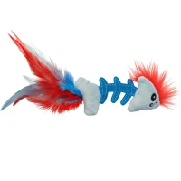 CATSTAGES Feather Fish Bone Blu Іграшка для котів Рибка з пір'ям