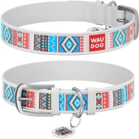 COLLAR WAUDOG Design M Нашийник для собак з QR паспортом "Етно"