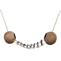 NOBBY Игрушка для попугаев «Мостик с 2 кокосовыми дуплянками»