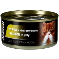 ANIMALL Вологий корм для дорослих котів (курка в ніжному желе)