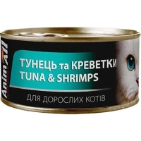 ANIMALL Вологий корм для котів (з тунцем та креветками)