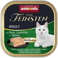 ANIMONDA Vom Feinsten Adult Влажный корм для взрослых котов (с говядиной, лососем и шпинатом)