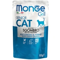 MONGE Cat Grill Senior Вологий корм для старіючих котів (з макреллю та скумбрією)