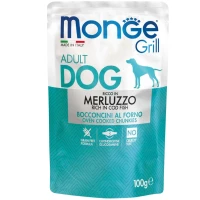 MONGE Dog Grill Вологий корм для дорослих собак усіх порід (з тріскою)