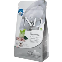 Farmina Dog N&D Grain Free Withe Беззерновий сухий корм для дорослих собак міні порід з білою шерстю (Сібас, спіруліна і фенхель)
