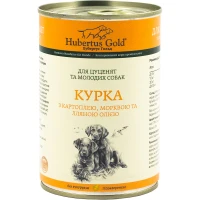 HUBERTUS GOLD Влажный корм для щенков и молодых собак всех пород (с курицей, картофелем, морковью и льняным маслом)