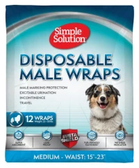 SIMPLE SOLUTION Disposable Male Wrap Medium Гігієнічний пояс для кобелів середній
