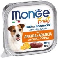 MONGE Dog Fruit Вологий корм для дорослих собак усіх порід (з качкою та апельсином)